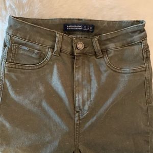Zara basic 1975 denim olive green